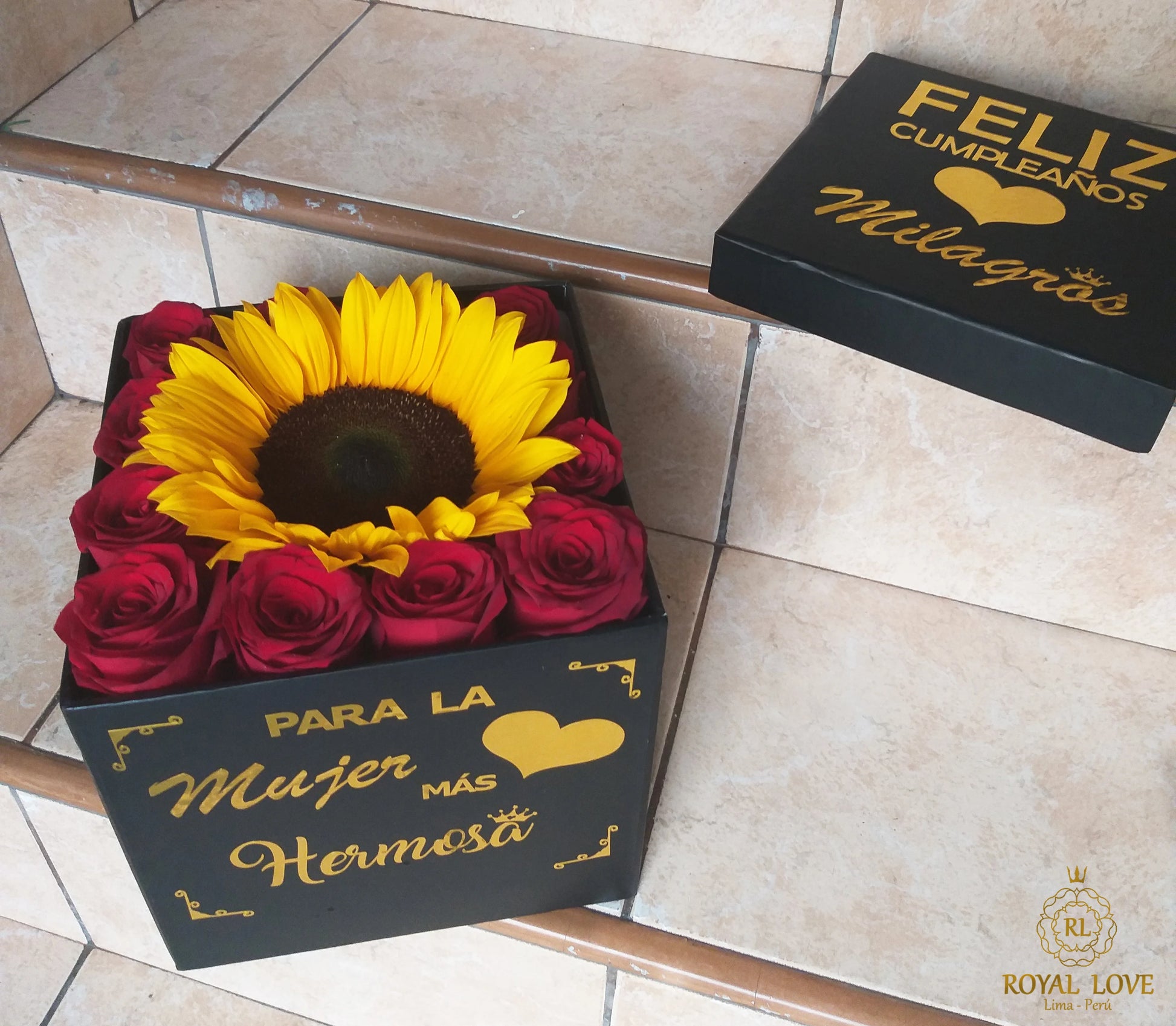 ROSAS-FLORES-GIRASOLES-REGALO-FELIZ-CUMPLEAÑOS-REGALO-ANIVERSARIO