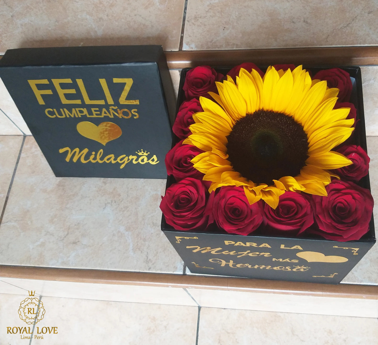 ROSAS-FLORES-GIRASOLES-REGALO-FELIZ-CUMPLEAÑOS-REGALO-ANIVERSARIO