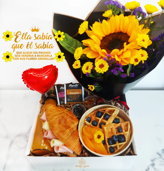 Desayuno sorpresa de amor personalizado con caja de regalo para aniversario o cumpleaños en Lima – Royal Love