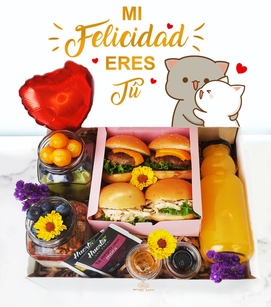 Desayuno sorpresa de amor personalizado con caja de regalo para aniversario o cumpleaños en Lima – Royal Love