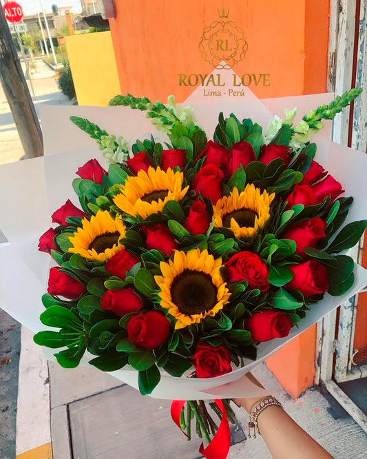 ROSAS-FLORES-GIRASOLES-REGALO-FELIZ-CUMPLEAÑOS-REGALO-ANIVERSARIO