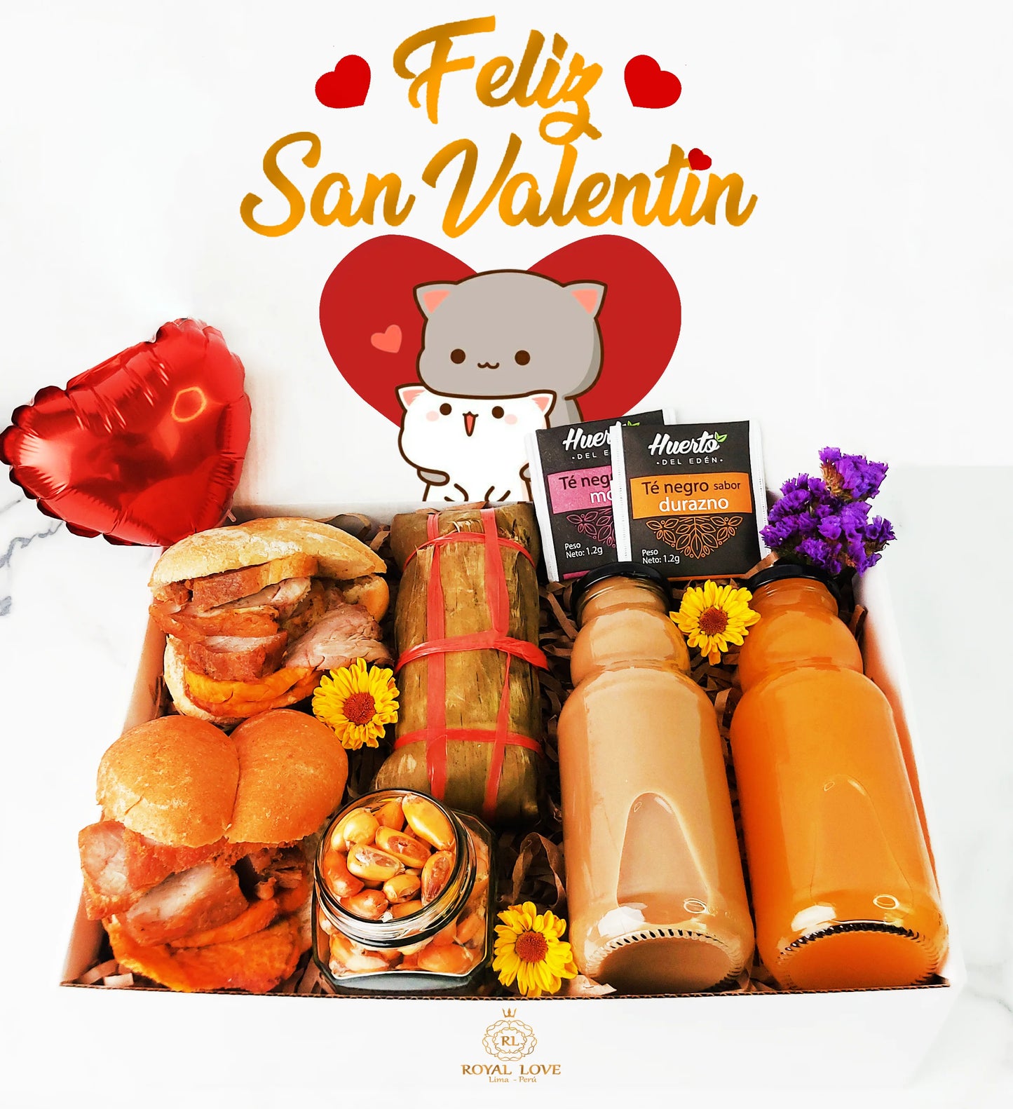Desayuno sorpresa Criollo Grande San Valentin con caja de regalo en Lima – Royal Love