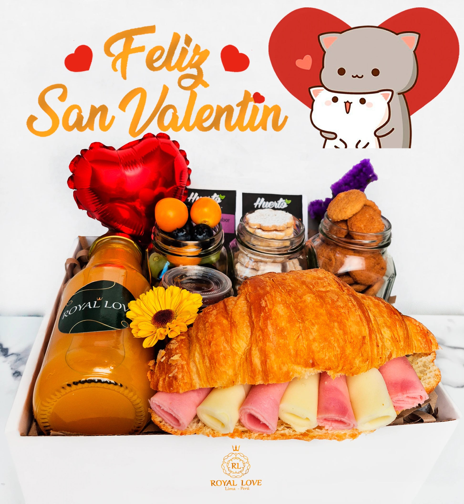 Desayuno sorpresa Enamorar San Valentin con caja de regalo en Lima – Royal Love