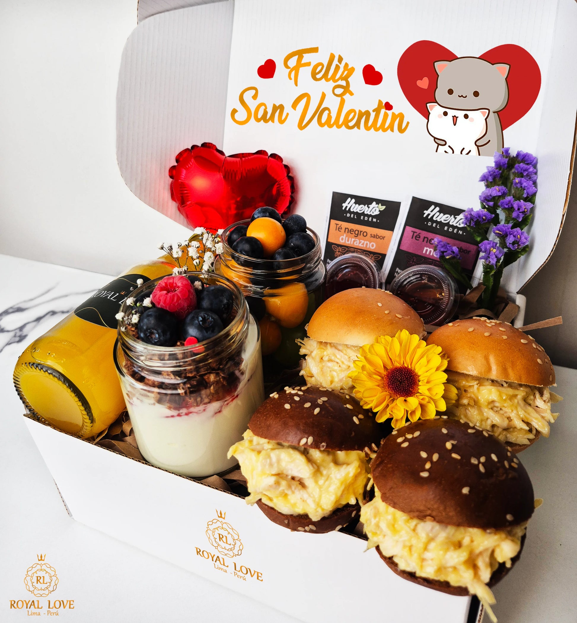 Desayuno sorpresa Petit San Valentin con caja de regalo en Lima – Royal Love