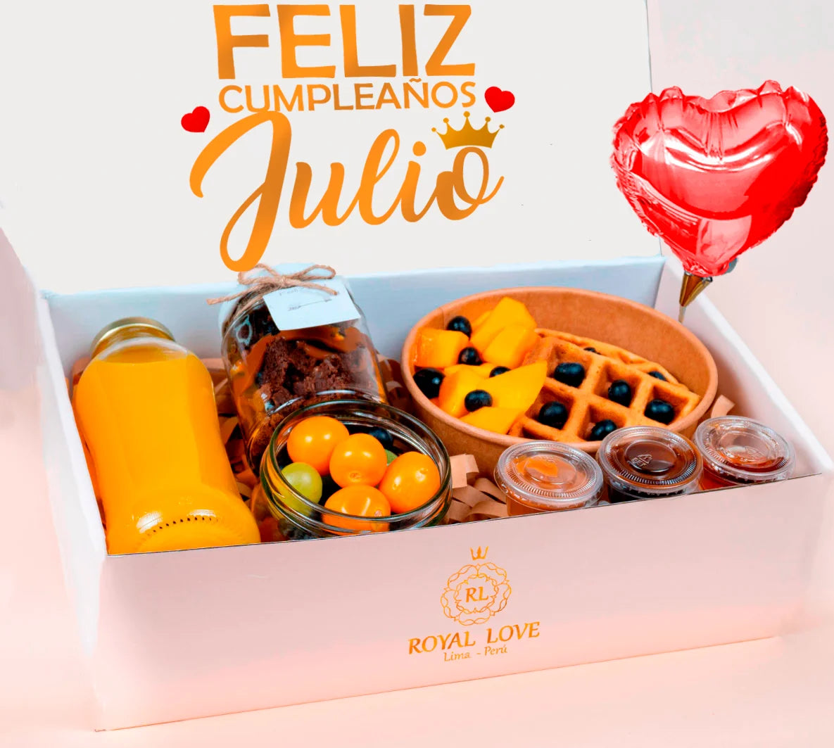 Desayuno de cumpleaños Magic Love en caja de regalo sorpresa con delivery en Lima