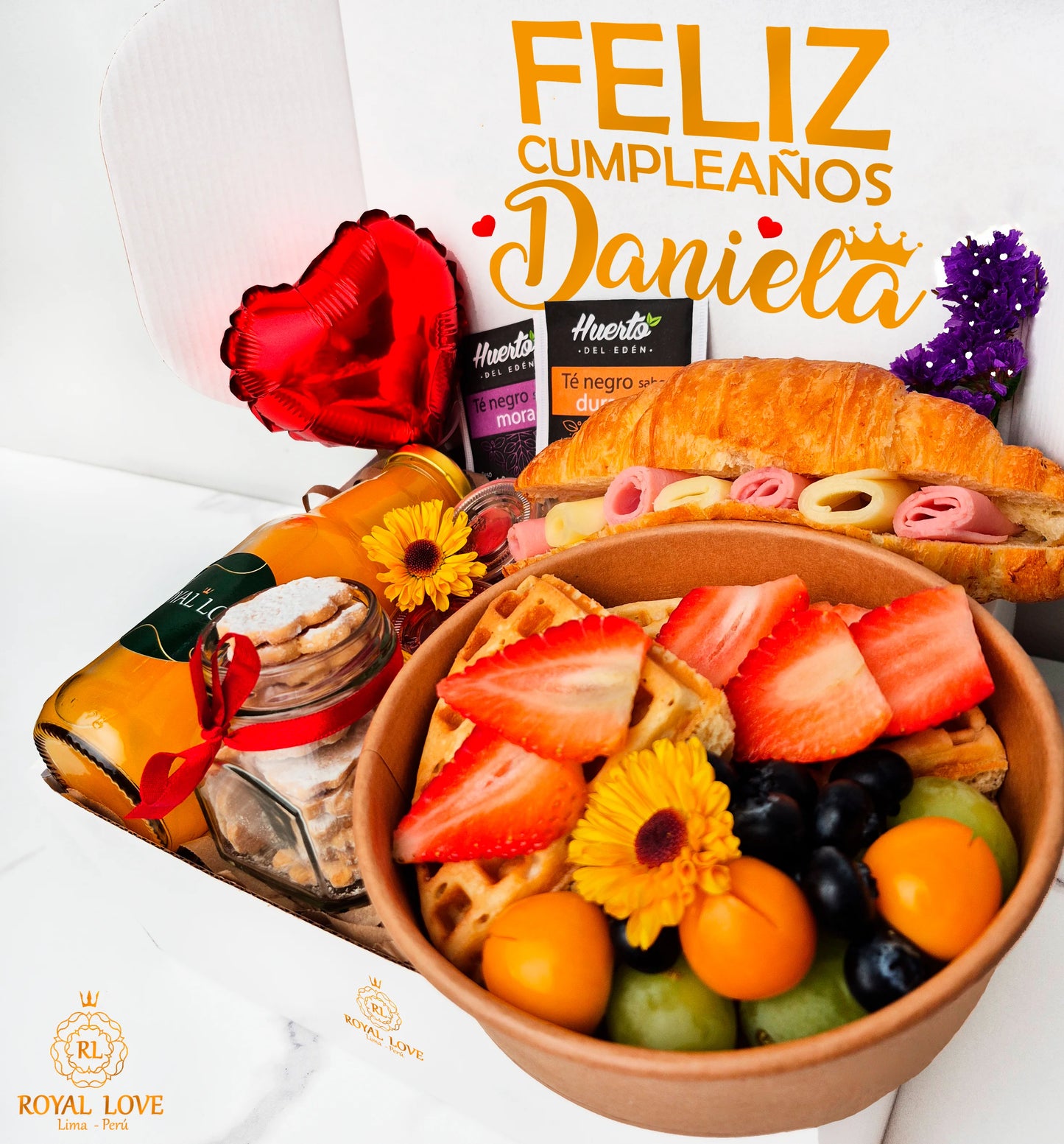 Desayuno Sorpresa Amor Verdadero en caja de regalo sorpresa a domicilio en Lima