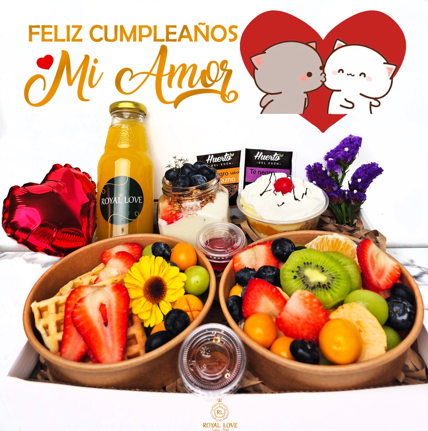 Desayuno Sorpresa Buenos días en caja de regalo sorpresa con delivery en Lima